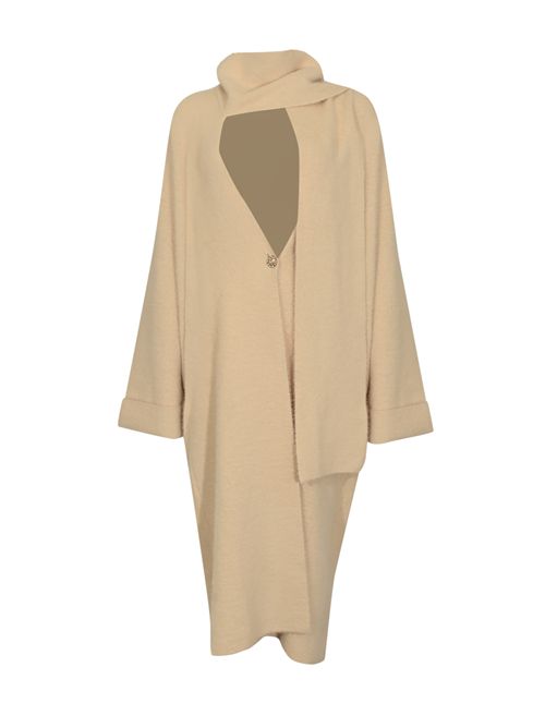 Cardigan over in filato effetto pelliccia Crema BLUGIRL | RF5234 MA39R10110